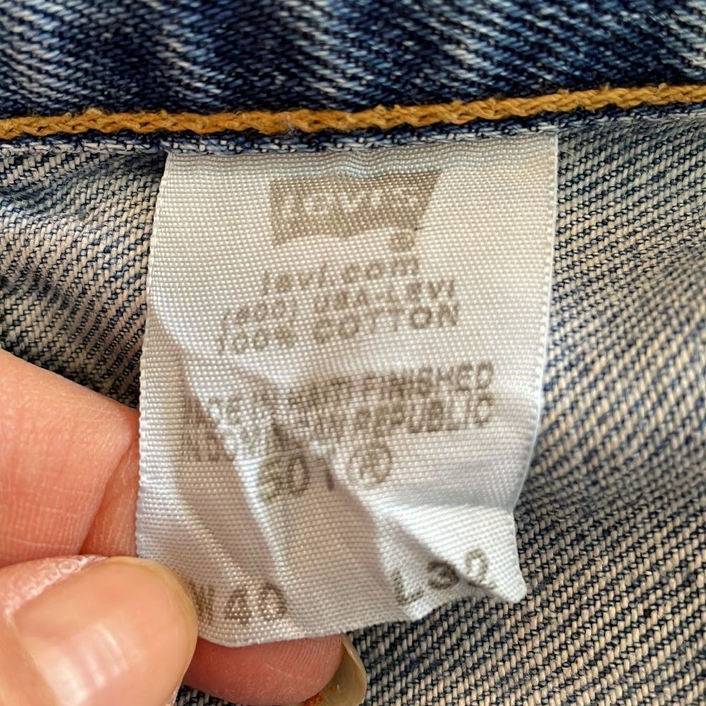 Levi’s 501 Button front blue denim cotton jeans - Picture 7 of 8
